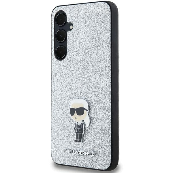 Karl Lagerfeld Fixed Glitter Ikonik - θήκη για Samsung Galaxy A35 - Ασημένιο 2