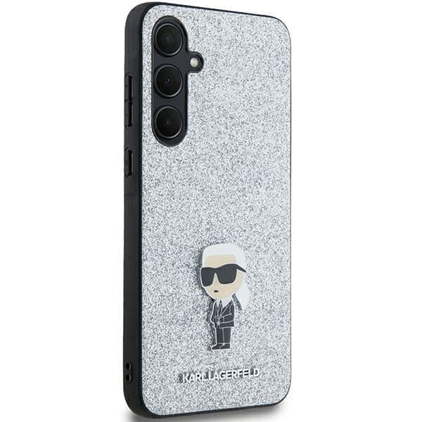 Karl Lagerfeld Fixed Glitter Ikonik - θήκη για Samsung Galaxy A35 - Ασημένιο 4