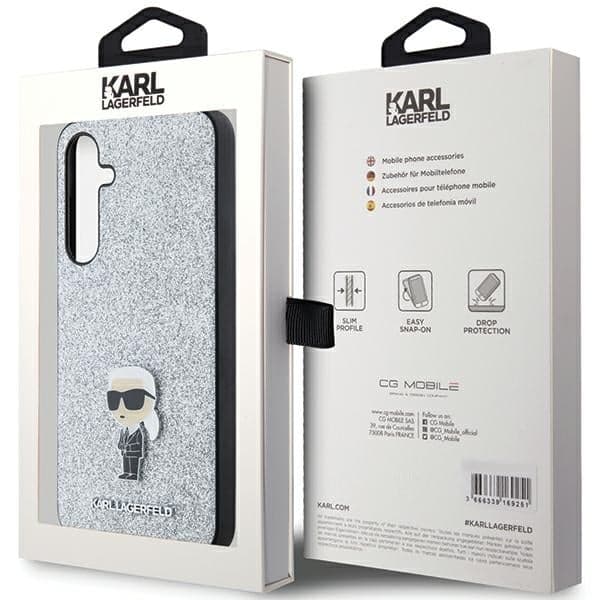 Karl Lagerfeld Fixed Glitter Ikonik - θήκη για Samsung Galaxy A35 - Ασημένιο 8