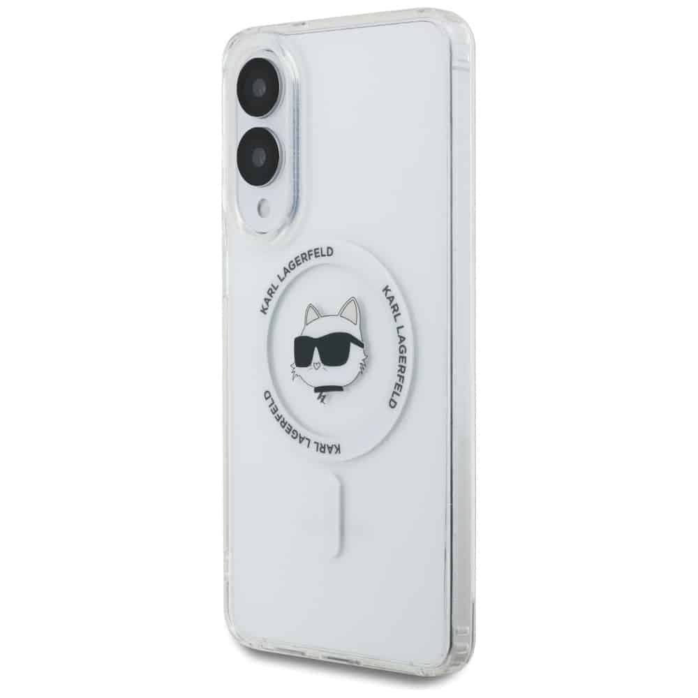 Karl Lagerfeld Choupette Head Printed Logo MagSafe - θήκη για Samsung Galaxy S25 Edge - Λευκό 2