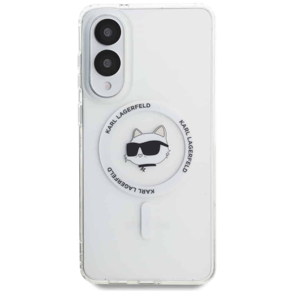 Karl Lagerfeld Choupette Head Printed Logo MagSafe - θήκη για Samsung Galaxy S25 Edge - Λευκό 3