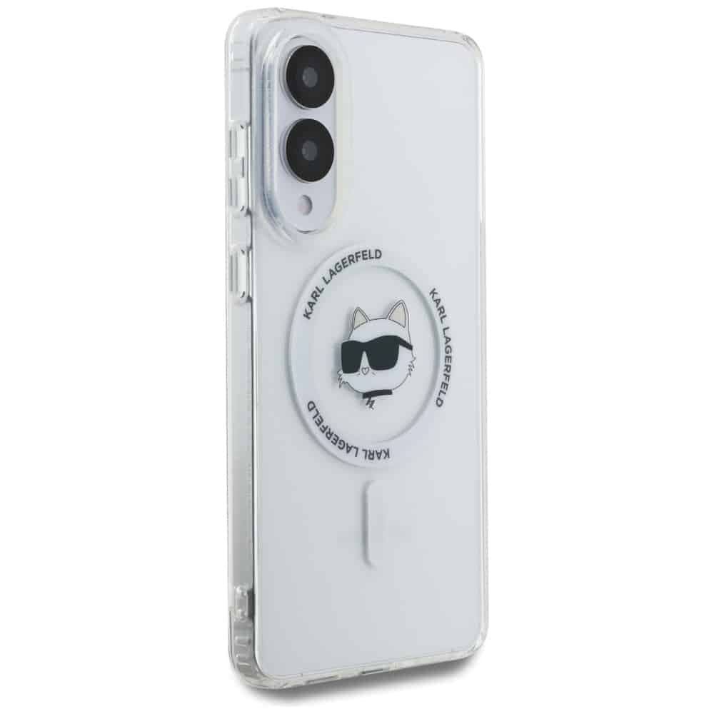 Karl Lagerfeld Choupette Head Printed Logo MagSafe - θήκη για Samsung Galaxy S25 Edge - Λευκό 4