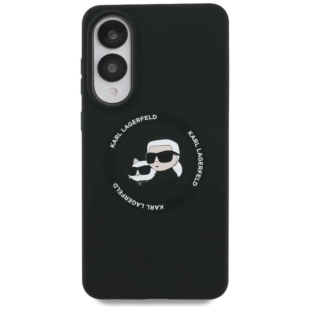 Karl Lagerfeld Διπλά Κεφάλια και Μαγνητικό Δαχτυλίδι MagSafe - θήκη για Samsung Galaxy S25 Edge - Μαύρο 3