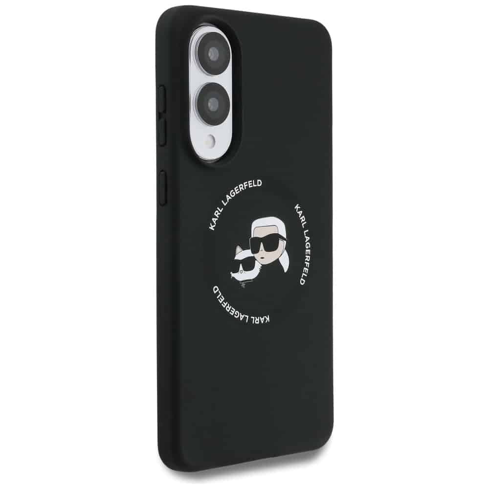 Karl Lagerfeld Διπλά Κεφάλια και Μαγνητικό Δαχτυλίδι MagSafe - θήκη για Samsung Galaxy S25 Edge - Μαύρο 4