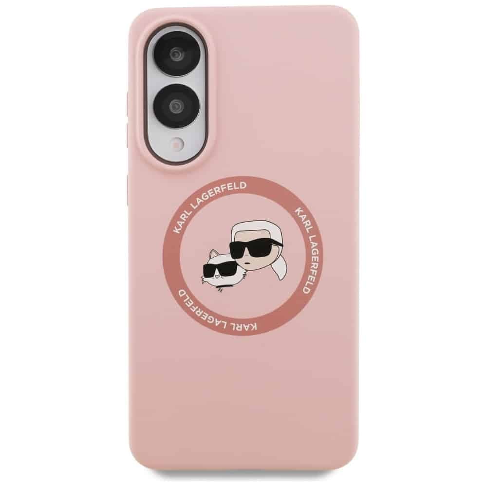 Karl Lagerfeld Διπλές Κεφαλές και Κύκλος MagSafe - θήκη για Samsung Galaxy S25 Edge - Ροζ 3