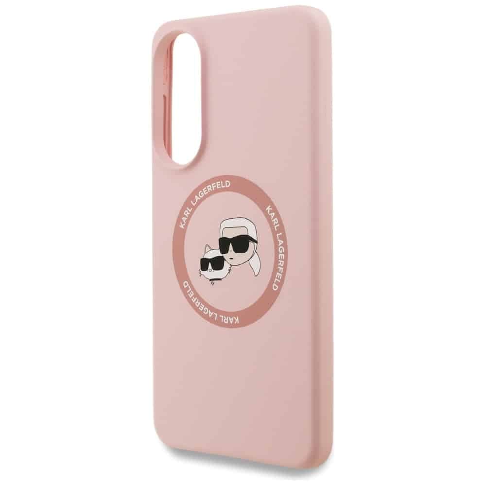 Karl Lagerfeld Διπλές Κεφαλές και Κύκλος MagSafe - θήκη για Samsung Galaxy S25 Edge - Ροζ 6