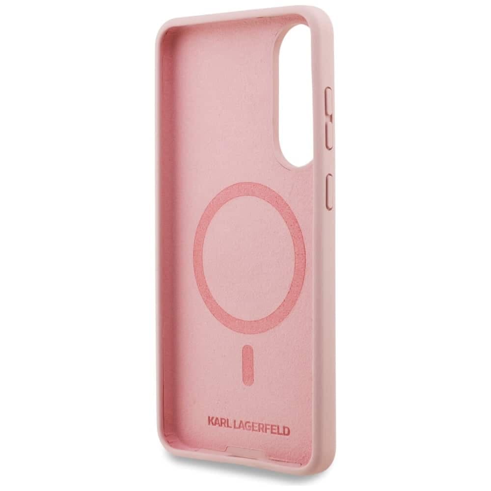 Karl Lagerfeld Διπλές Κεφαλές και Κύκλος MagSafe - θήκη για Samsung Galaxy S25 Edge - Ροζ 7