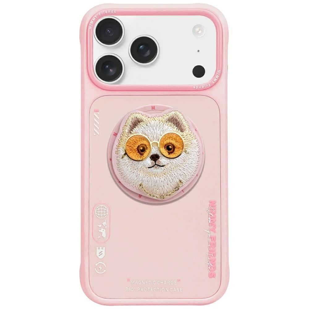 Nimmy Glasses Cool Dog MagSafe - θήκη για Apple iPhone 17 Pro Max - Ροζ
