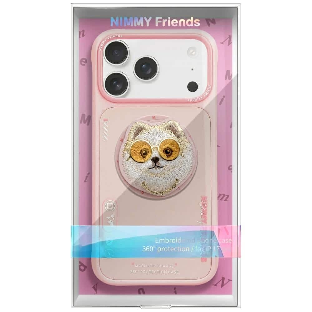 Nimmy Glasses Cool Dog MagSafe - θήκη για Apple iPhone 17 Pro Max - Ροζ 2