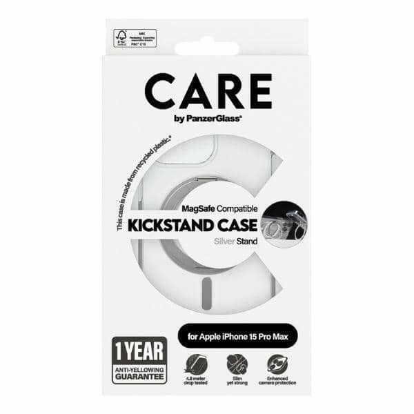 Θήκη Kickstand Care By Panzerglass Για iPhone 15 Pro Max 6.7" Magsafe - Ασημί 1415 4