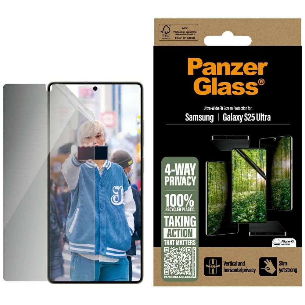 Panzerglass Eco Matrix Glass Προστασίας Ιδιωτικότητας Ultra-Wide Fit Για Samsung Galaxy S25 Ultra