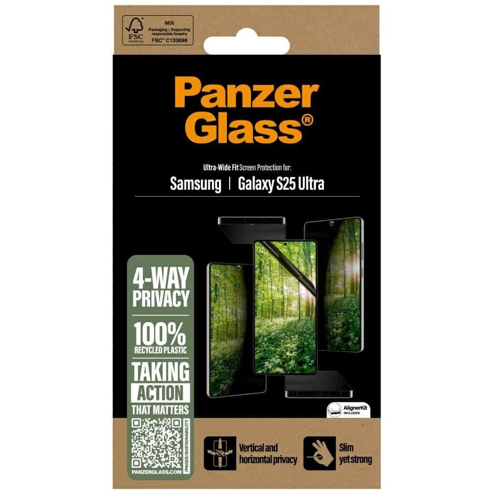 Panzerglass Eco Matrix Glass Προστασίας Ιδιωτικότητας Ultra-Wide Fit Για Samsung Galaxy S25 Ultra 4