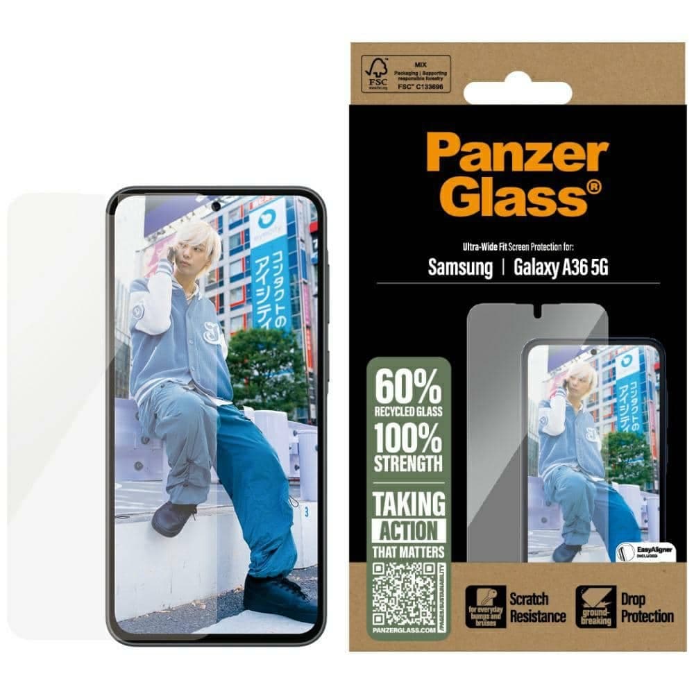 Panzerglass Γυαλί Tempered Ultra-Wide Fit Για Samsung Galaxy A36 5g