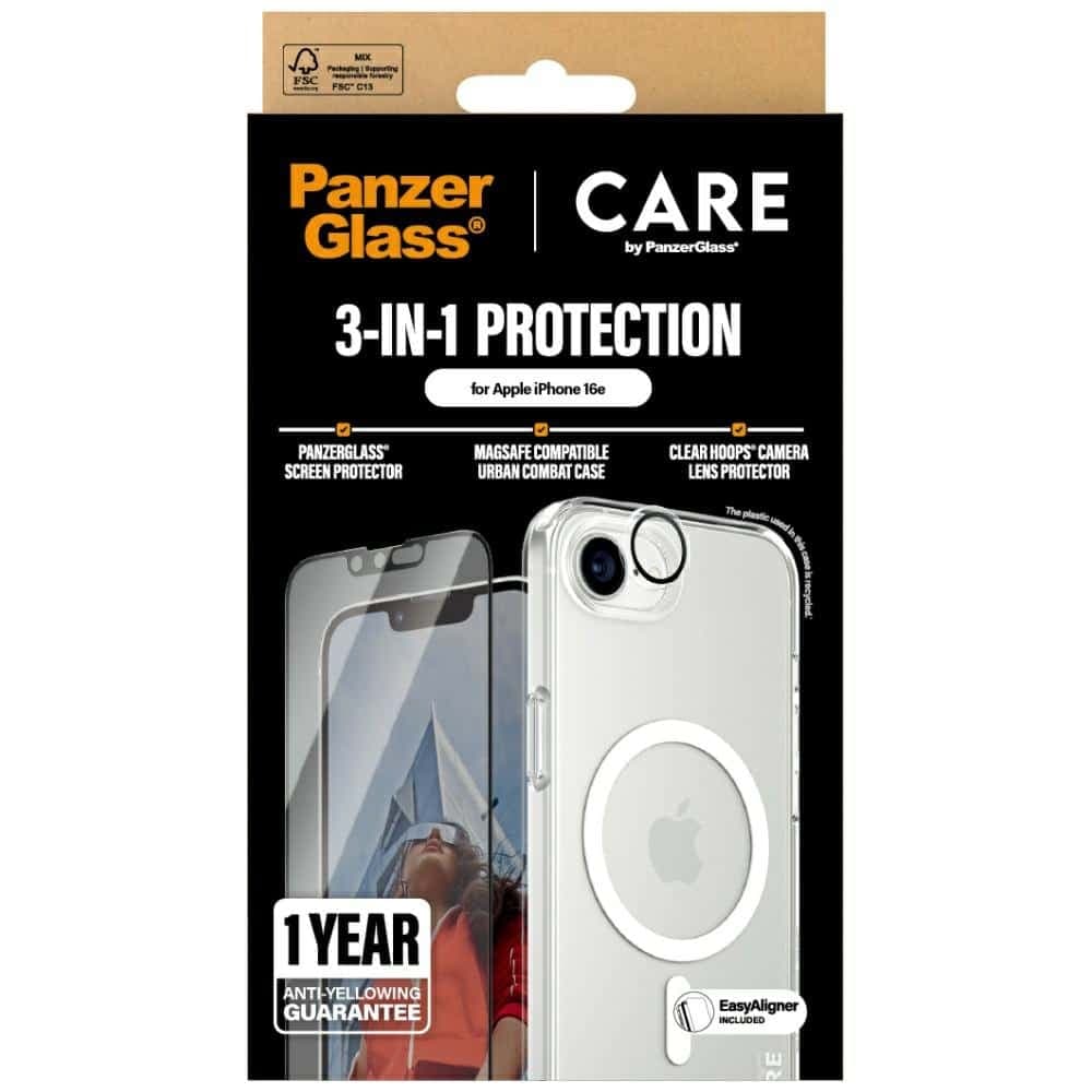 Care Από Panzerglass Προστασία Οθόνης και Κάμερας Για iPhone 16e 5