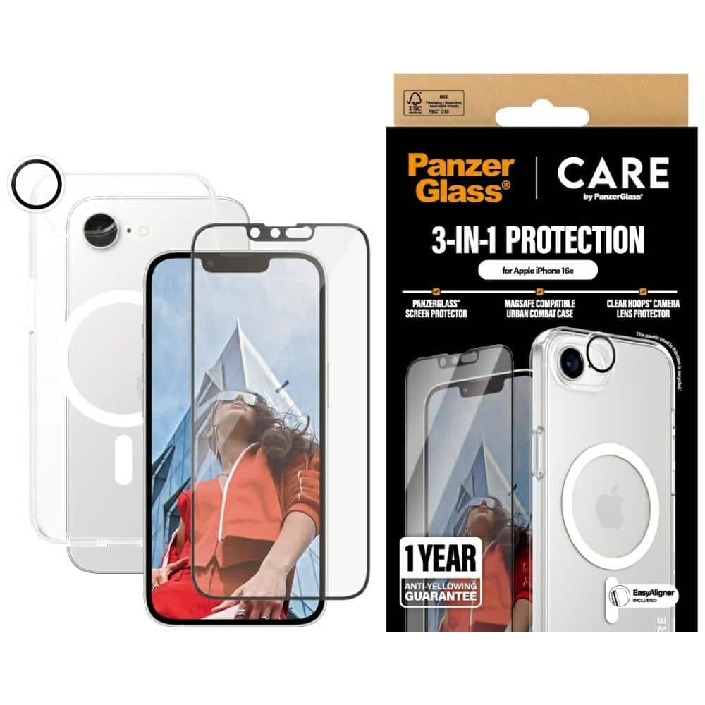 Care Από Panzerglass Προστασία Οθόνης και Κάμερας Για iPhone 16e