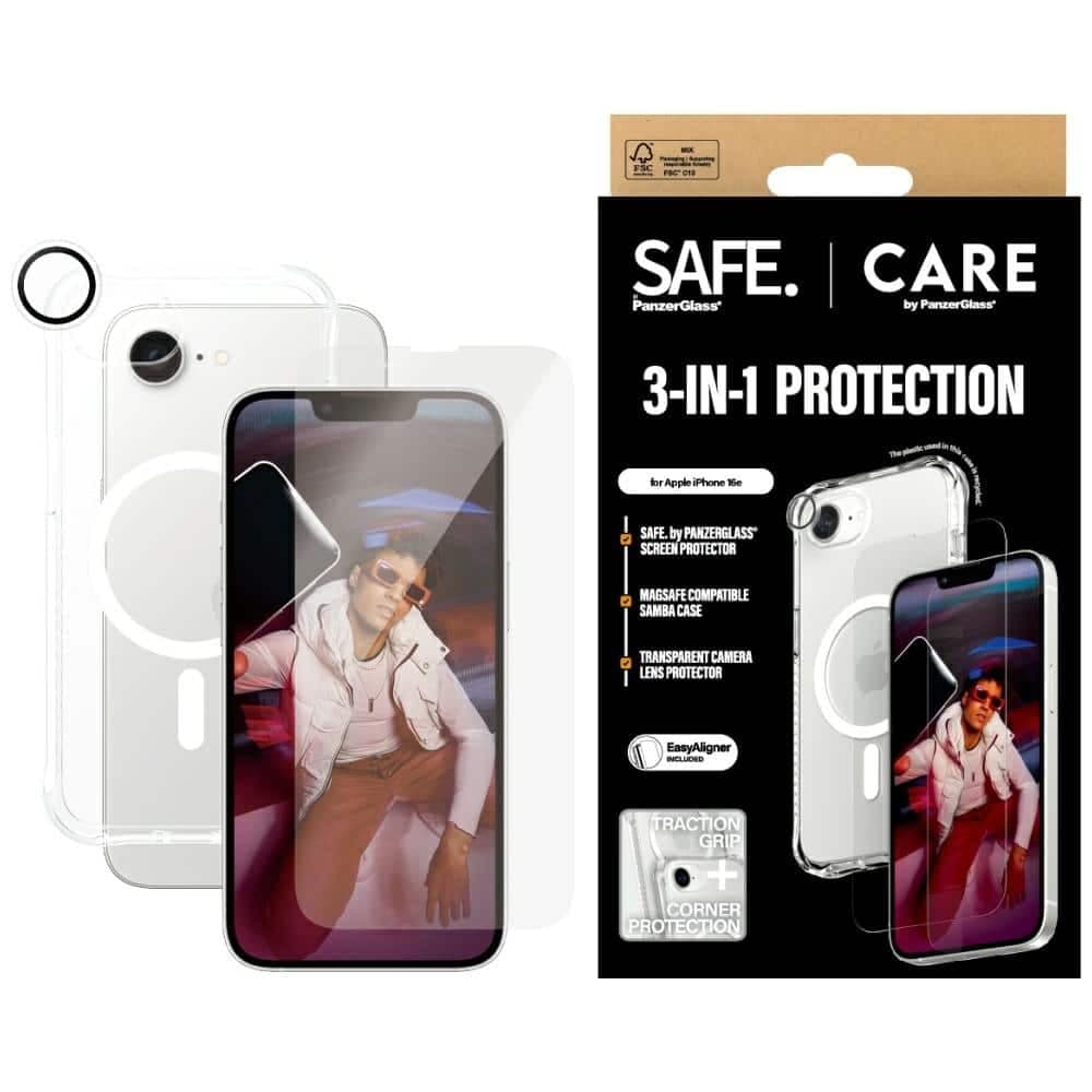 Σετ Προστασίας Care By Panzerglass Προστασία Οθόνης και κάμερας Για iPhone 16e