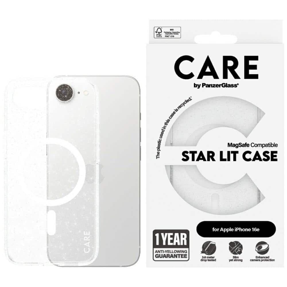 Θήκη Care Από Panzerglass Urban Combat Starlight Λευκή Magsafe Για iPhone 16e Διαφανής
