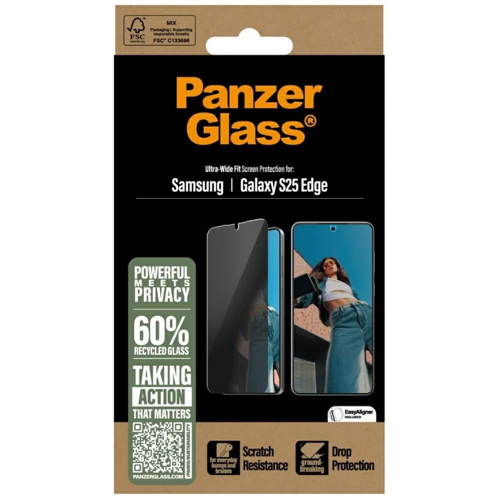 Προστατευτικό Γυαλί Ιδιωτικότητας Panzerglass Ultra-Wide Fit Για Samsung Galaxy S25 Edge 4