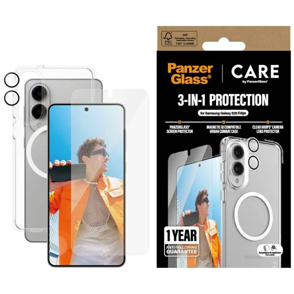 Care Από Την Panzerglass Προστασία Οθόνης και Κάμερας Για Samsung Galaxy S25 Edge