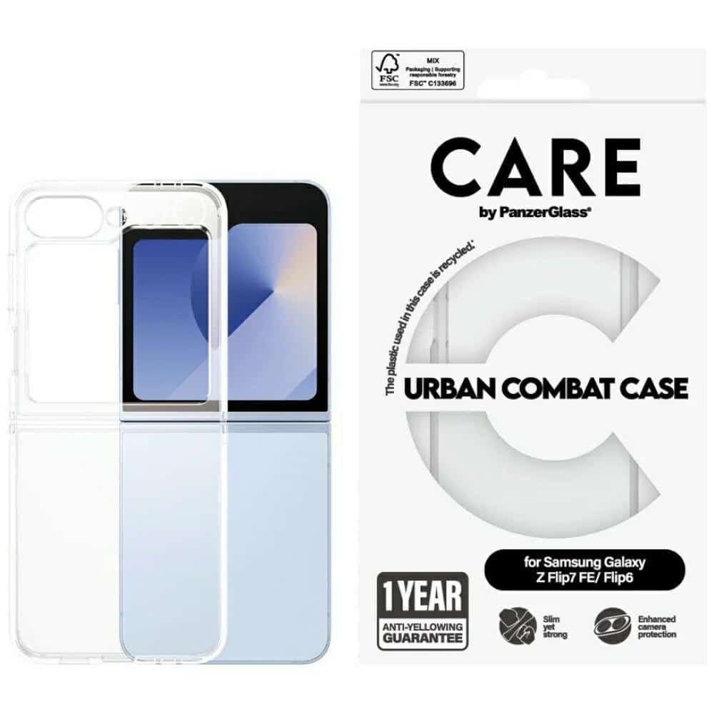 Κάλυμμα Urban Combat Care By Panzerglass Για Samsung Galaxy Z Flip7 Fe / Flip6 – Διαφανές