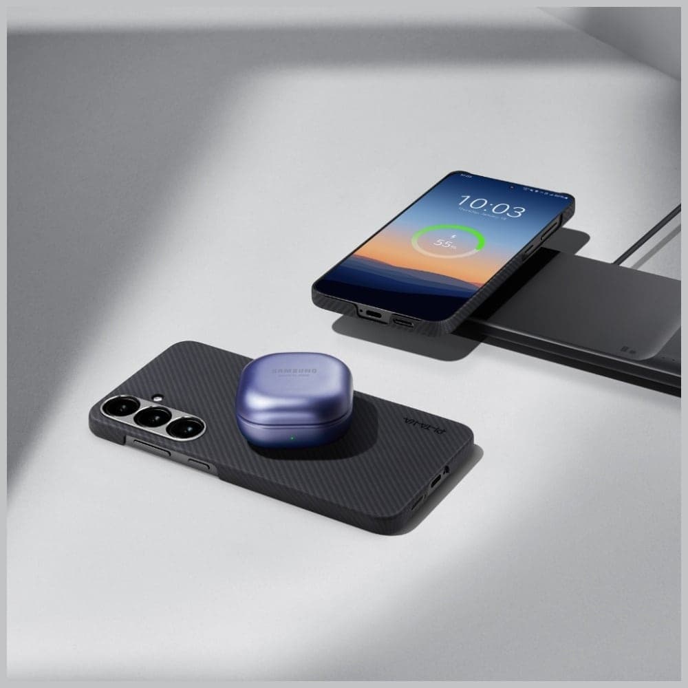 Θήκη Pitaka Ultra-Slim Magsafe Για Samsung Galaxy S25 Μαύρη-Γκρι 11