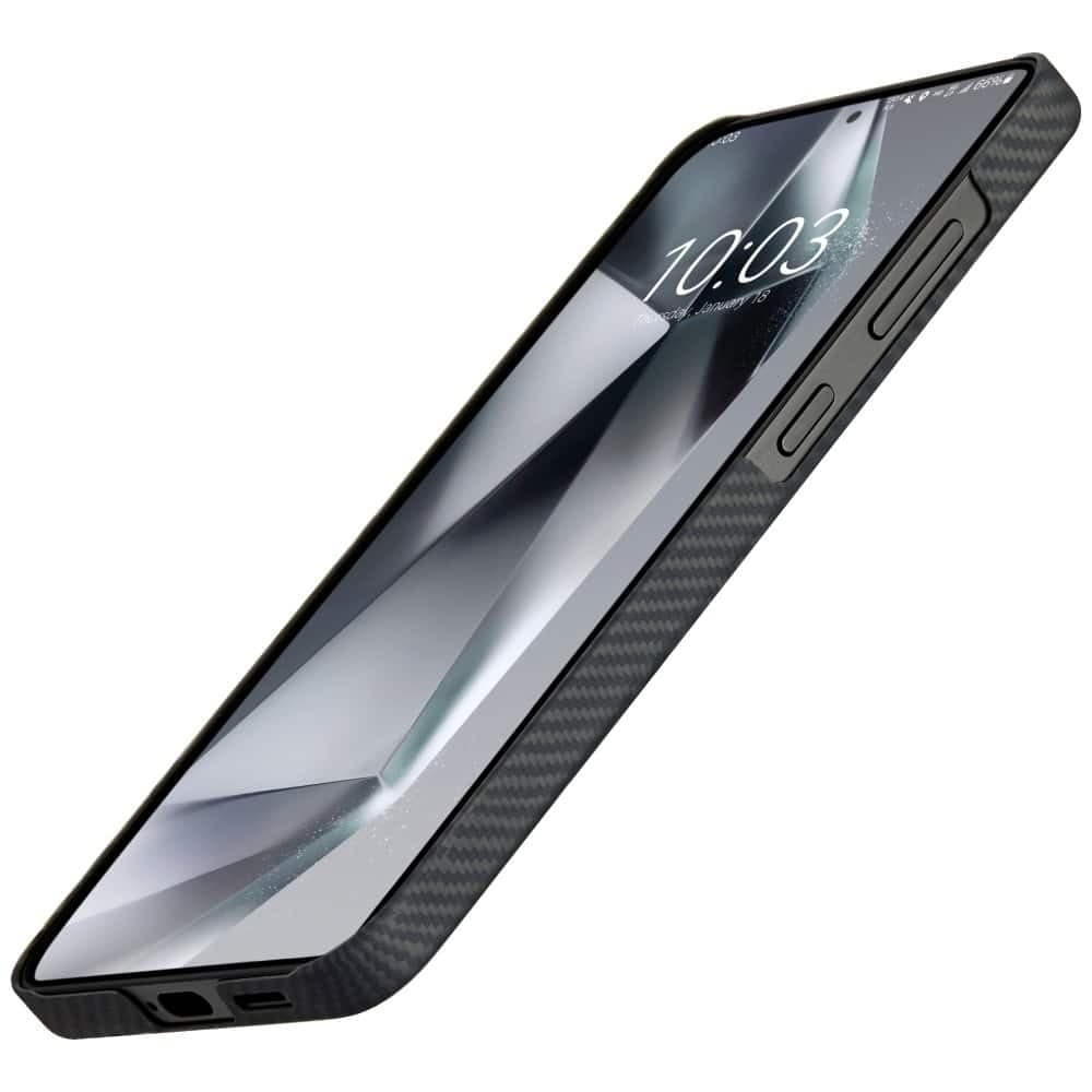 Θήκη Pitaka Ultra-Slim Magsafe Για Samsung Galaxy S25 Μαύρη-Γκρι 5
