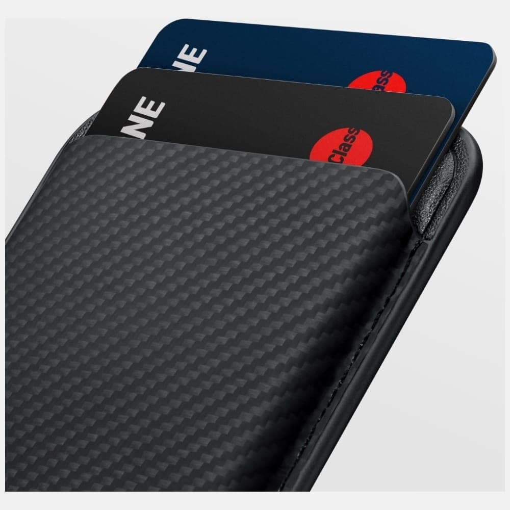 Μαγνητικό Πορτοφόλι Pitaka Woven Wallet Magsafe Για Τηλέφωνο Μαύρο Γκρι 10