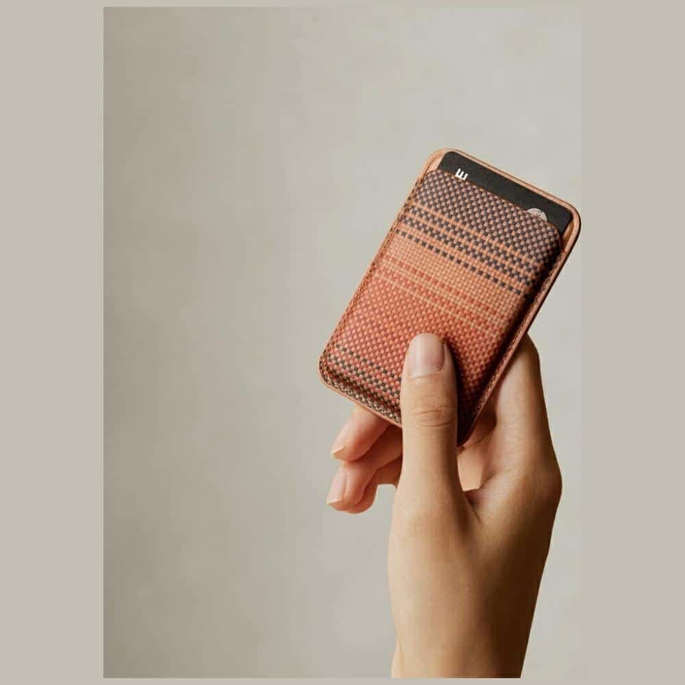 Μαγνητικό Πορτοφόλι Pitaka Woven Wallet Magsafe Για Τηλέφωνο Sunset 16