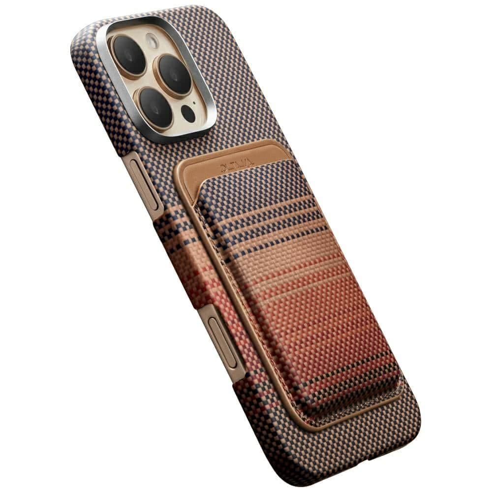 Μαγνητικό Πορτοφόλι Pitaka Woven Wallet Magsafe Για Τηλέφωνο Sunset 8