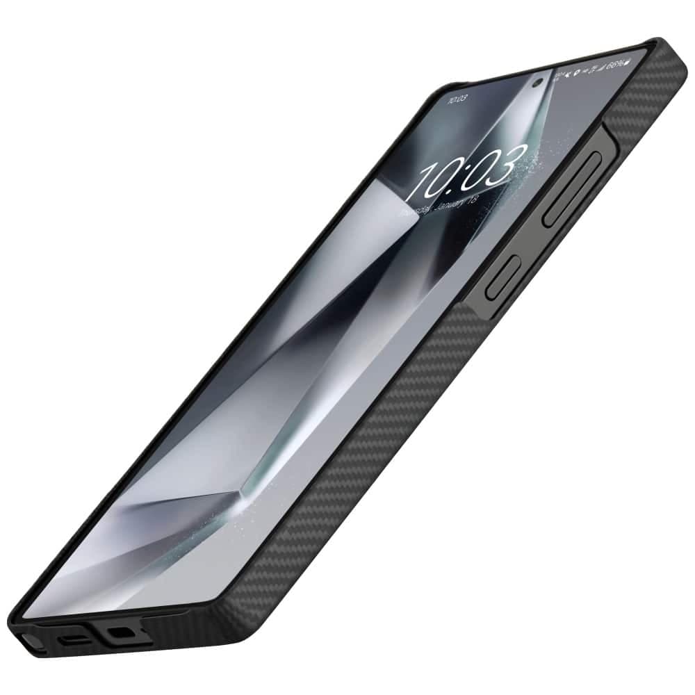 Θήκη Pitaka Ultra-Slim Magsafe Για Samsung Galaxy S25 Ultra Μαύρη Γκρι 5