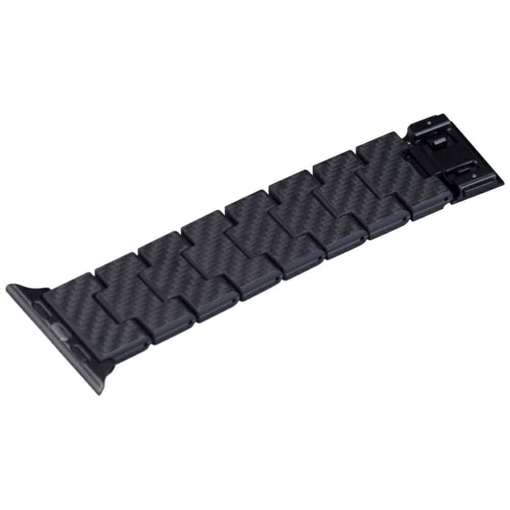 Λουράκι Pitaka Carbon Fiber Retro Για Apple Watch 1/2/3/4/5/6/7/8/9/10/se/ultra/ultra2 Μαύρο Γκρι 9