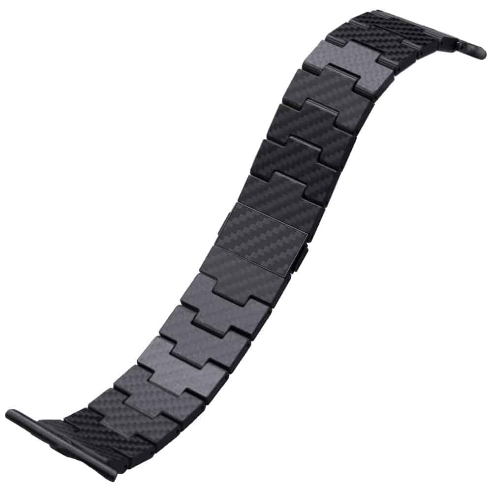 Λουράκι Pitaka Carbon Fiber Retro Για Apple Watch 1/2/3/4/5/6/7/8/9/10/se/ultra/ultra2 Μαύρο Γκρι 6