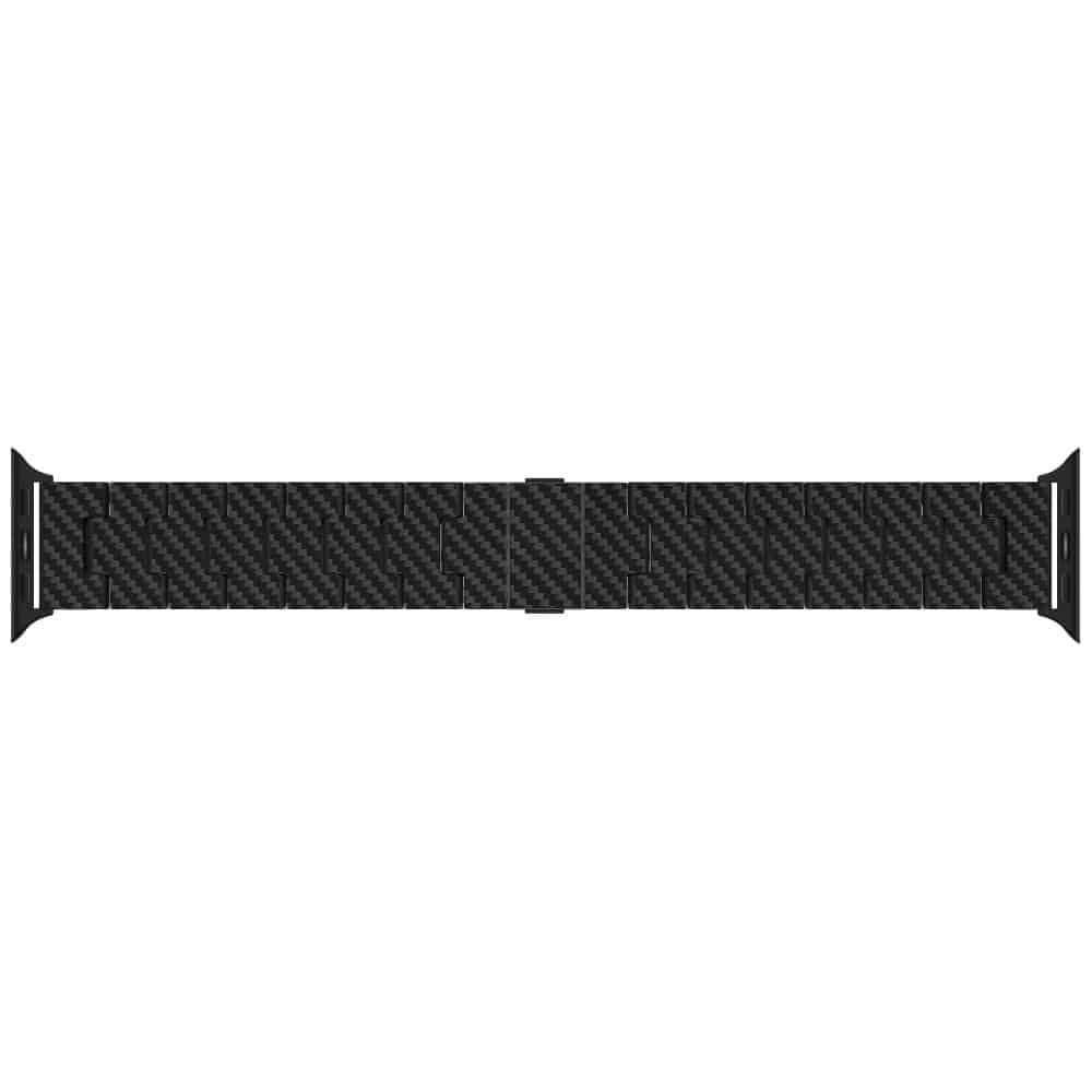 Λουράκι Pitaka Carbon Fiber Retro Για Apple Watch 1/2/3/4/5/6/7/8/9/10/se/ultra/ultra2 Μαύρο Γκρι 7