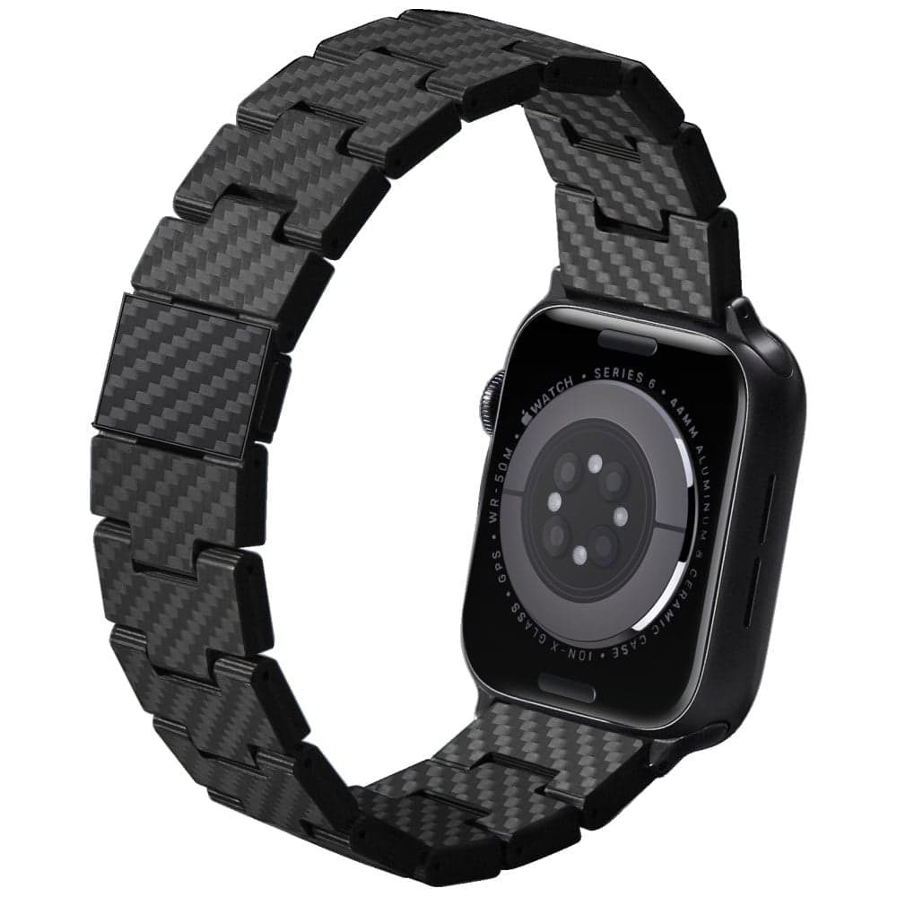 Λουράκι Pitaka Carbon Fiber Retro Για Apple Watch 1/2/3/4/5/6/7/8/9/10/se/ultra/ultra2 Μαύρο Γκρι 4