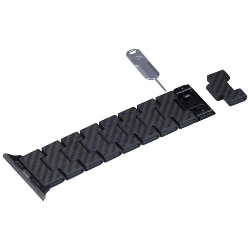 Λουράκι Pitaka Carbon Fiber Retro Για Apple Watch 1/2/3/4/5/6/7/8/9/10/se/ultra/ultra2 Μαύρο Γκρι 10