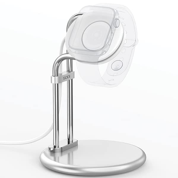 Sodi Stand Φόρτισης Apple Watch Saw-300 Ασημί 2