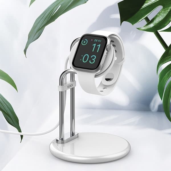 Sodi Stand Φόρτισης Apple Watch Saw-300 Ασημί 6