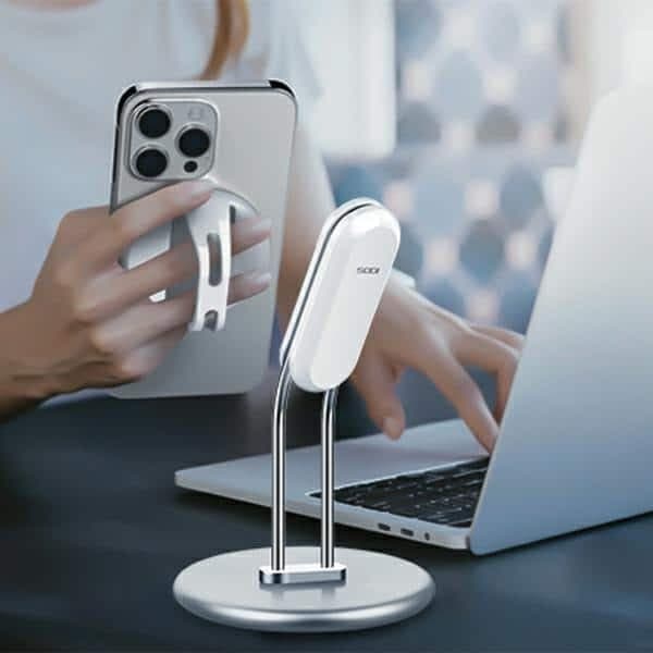 Βάση Τηλεφώνου Sodi Sim-300 Ασημί Με Magsafe 8