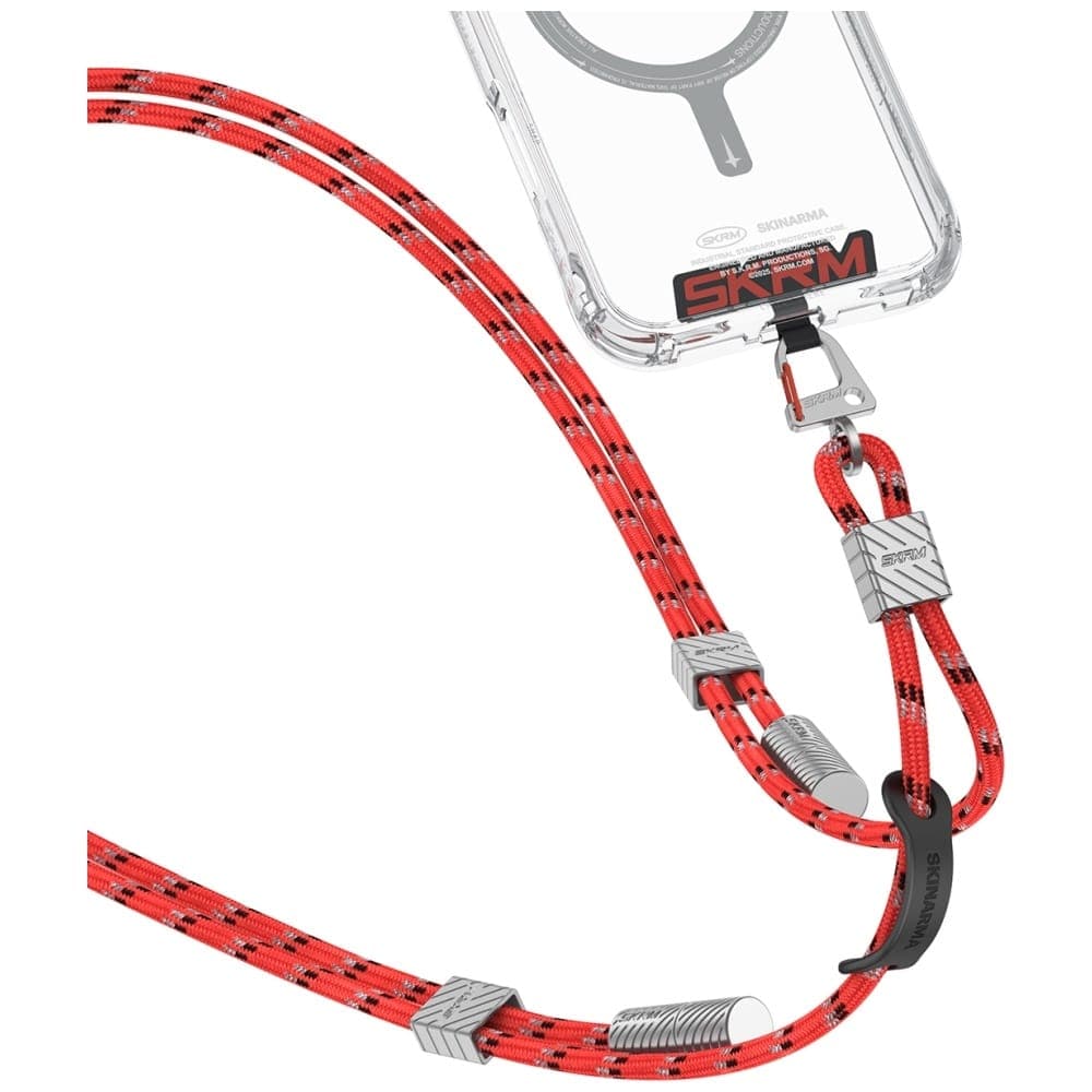 Universal 2in1 Λουράκι/Καλώδιο  Λαιμού Τηλεφώνου Skinarma Dyno Ve USB‑c/usb‑c Σε Κόκκινο 2
