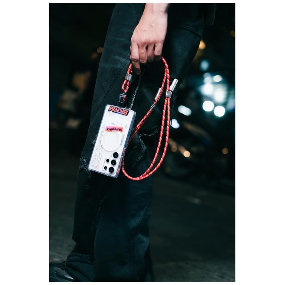 Universal 2in1 Λουράκι/Καλώδιο  Λαιμού Τηλεφώνου Skinarma Dyno Ve USB‑c/usb‑c Σε Κόκκινο 7