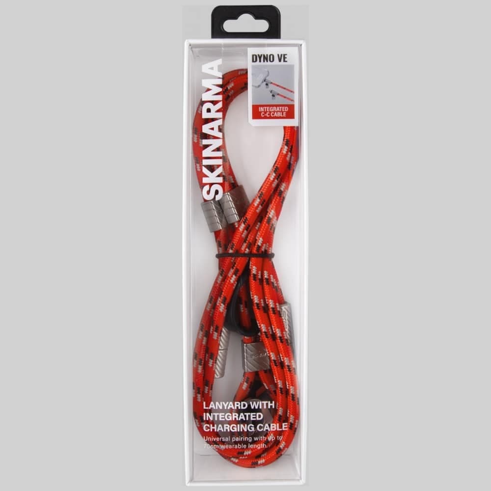 Universal 2in1 Λουράκι/Καλώδιο  Λαιμού Τηλεφώνου Skinarma Dyno Ve USB‑c/usb‑c Σε Κόκκινο 8
