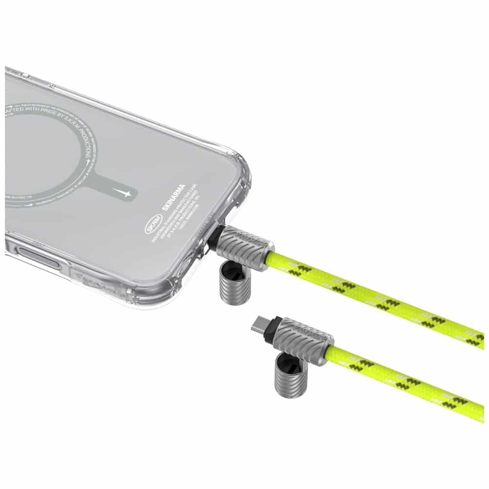 Universal 2in1 Λουράκι/Καλώδιο  Λαιμού Τηλεφώνου Skinarma Dyno Ve USB-C/usb-C Niteglow 3