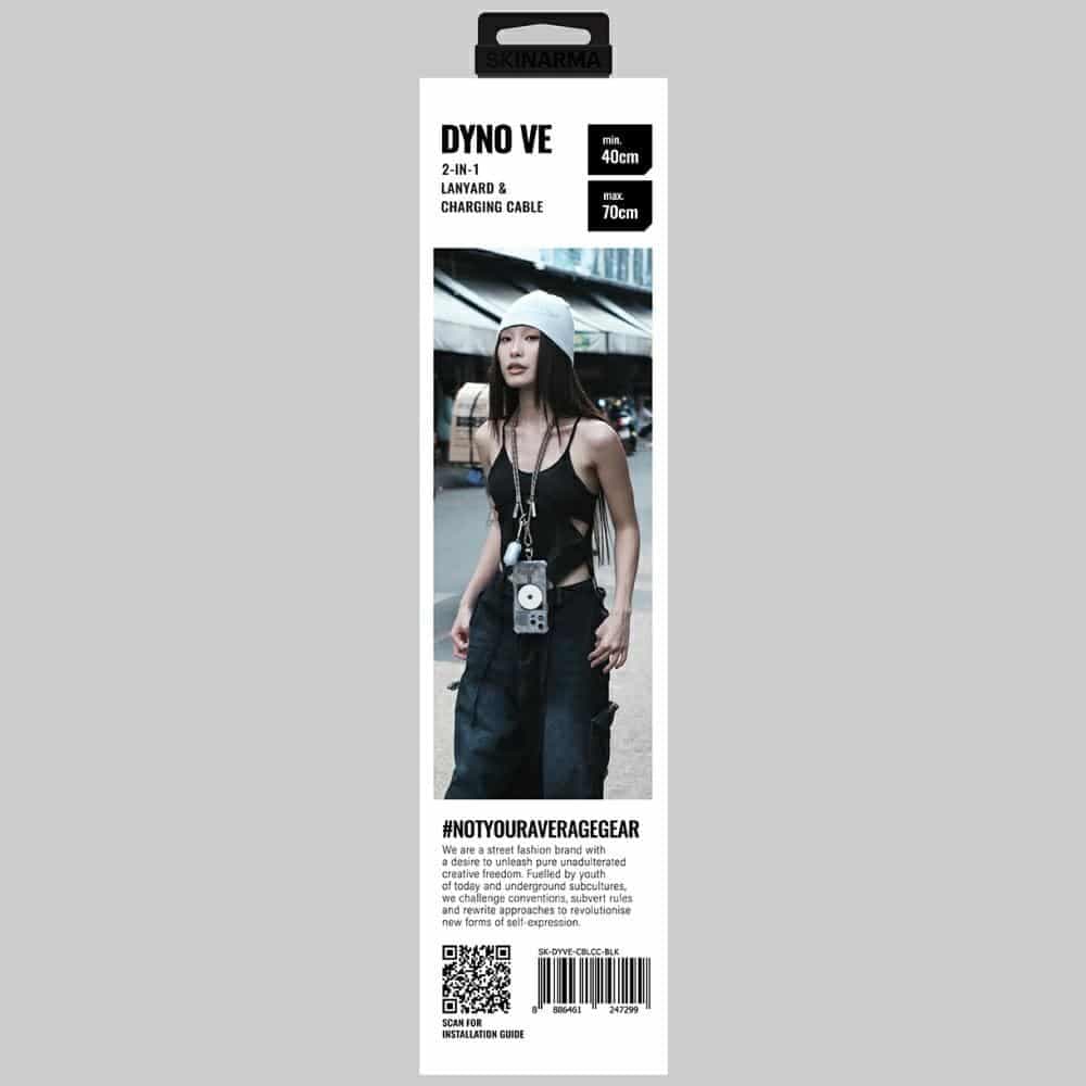 Universal 2in1 Λουράκι/Καλώδιο  Λαιμού Τηλεφώνου Skinarma Dyno Ve USB-C/usb-C Niteglow 9