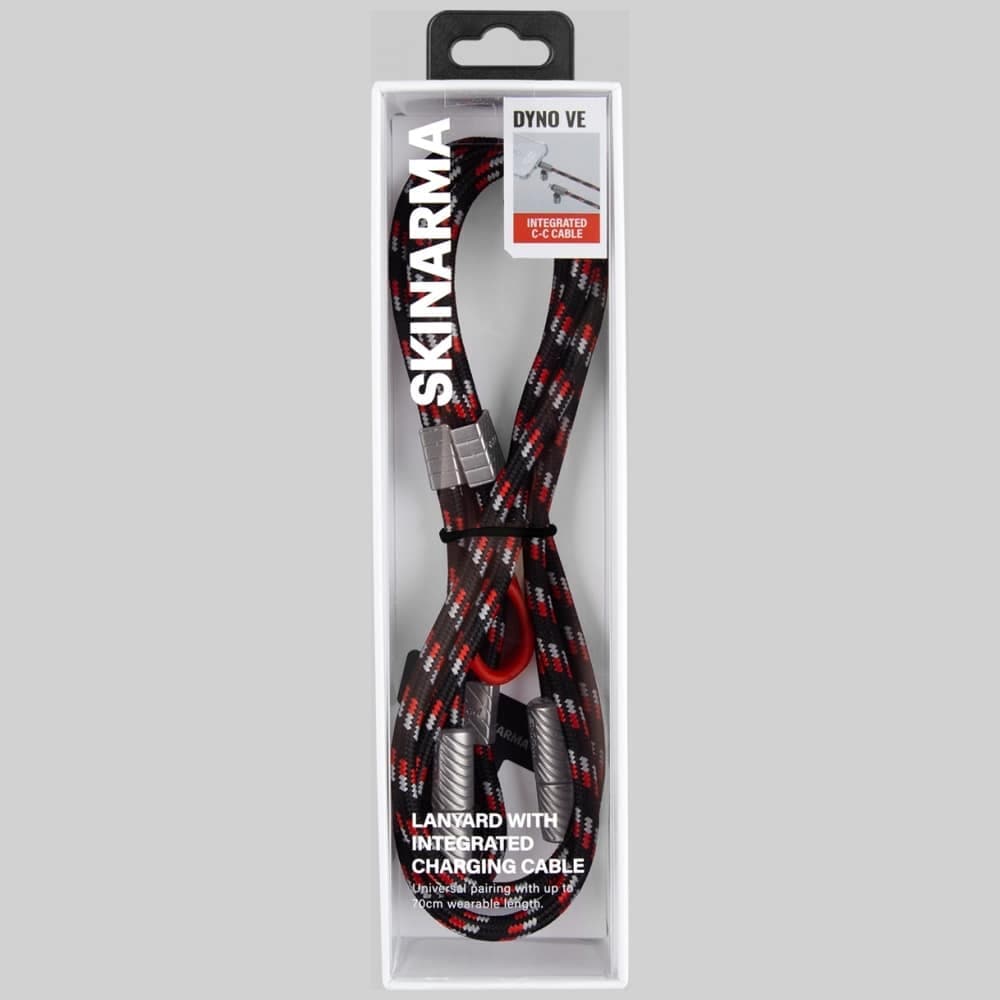 Universal 2in1 Λουράκι/Καλώδιο  Λαιμού Τηλεφώνου Skinarma Dyno Ve USB-C/usb-C Μαύρο 8