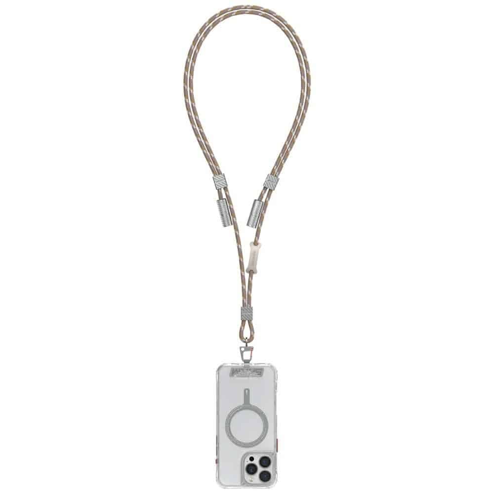 Universal 2in1 Λουράκι/Καλώδιο  Λαιμού Τηλεφώνου Skinarma Dyno Ve USB-C/usb-C Σε Μπεζ