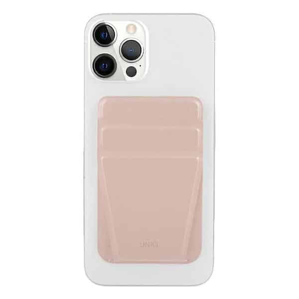 Uniq Lyft Magnetic Phone Holder Snap-On Stand And Card Holder Pink