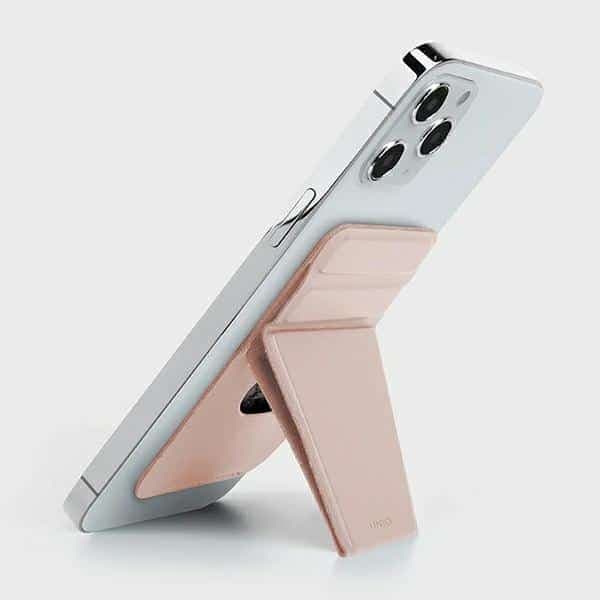 Uniq Lyft Magnetic Phone Holder Snap-On Stand And Card Holder Pink 2