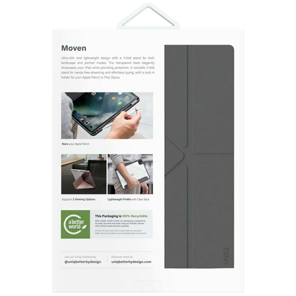 Case Uniq Moven For iPad 11" A16 (2025) / iPad 10.9" 10 Gen. (2022)  Grey 8