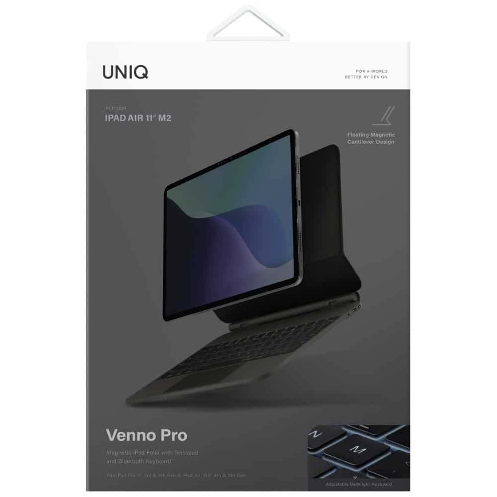 Case Uniq Venno Pro Magnetic Smart With Keyboard For iPad Air 11" (2024/25) | Air 10.9" (2022/20) Bl 7