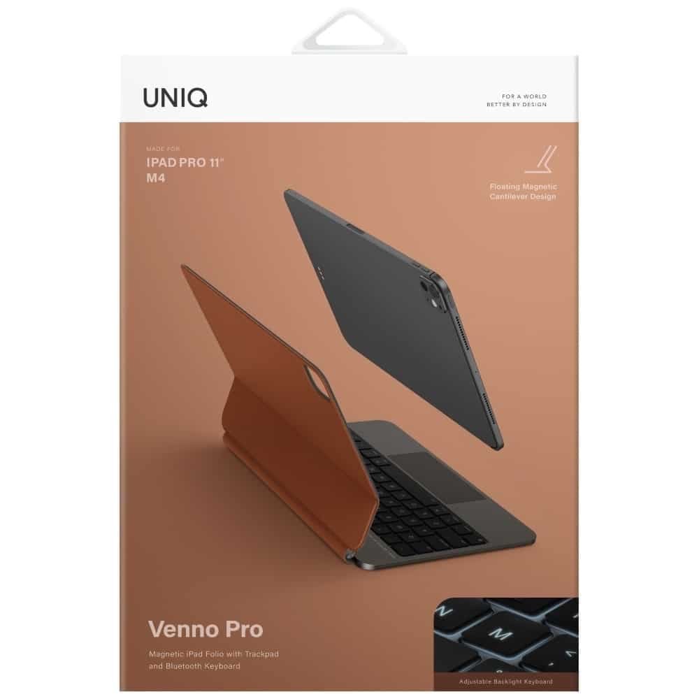Case Uniq Venno Pro Magnetic Smart With Keyboard For iPad Pro 11" M4 (2024) Caramel 7